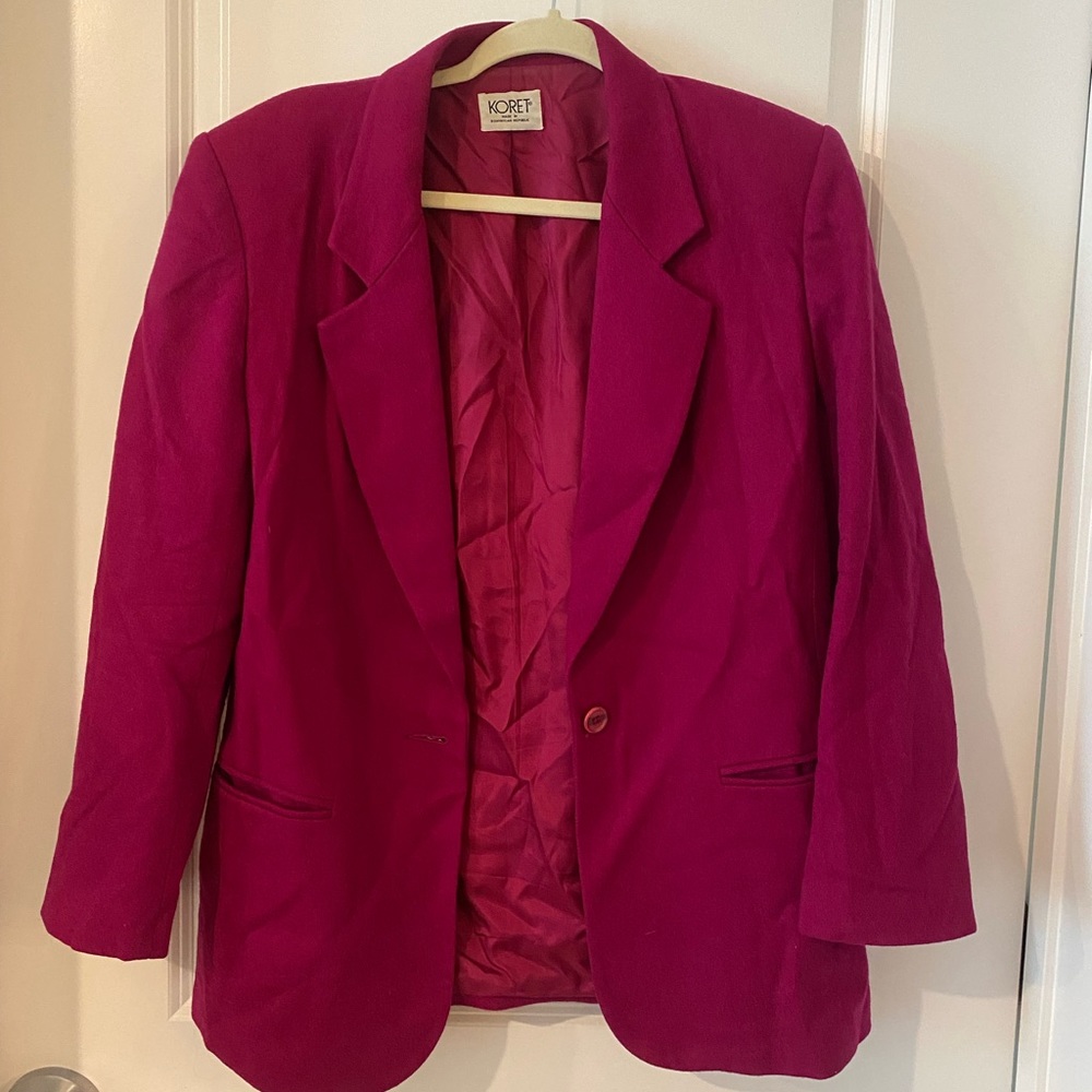 Koret - Fuchsia Wool Blazer Size 8